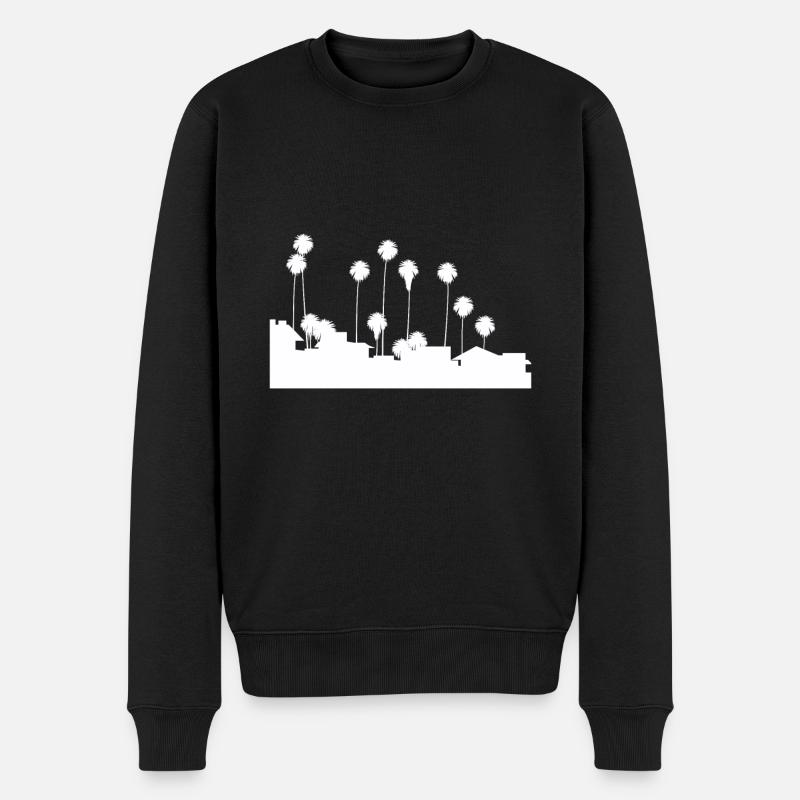Palmiers - Pull Premium bio Homme - noir