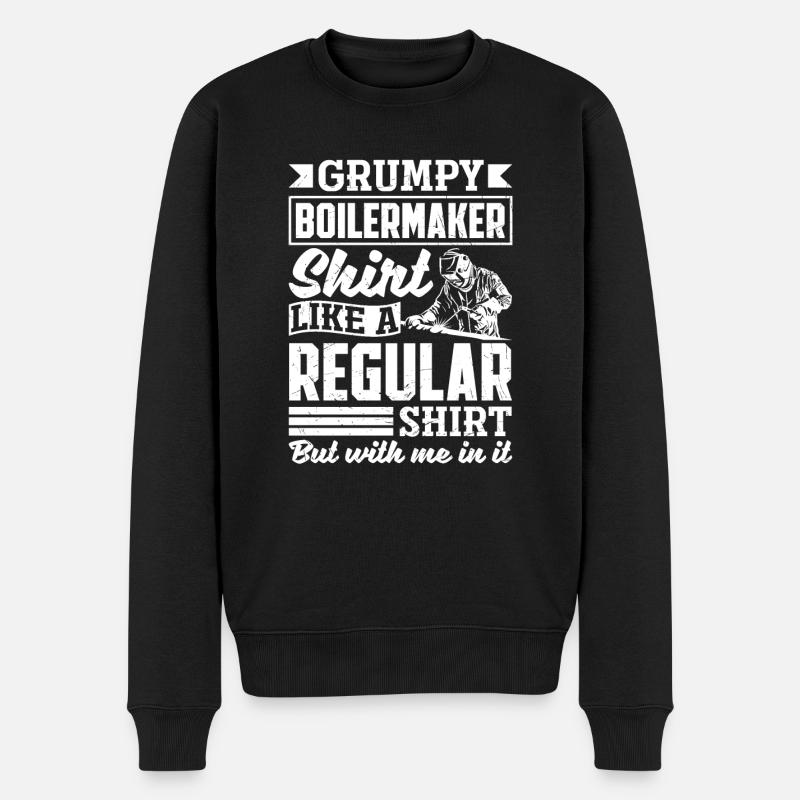 Boilermaker Grumpy Boilermaker - Men's Premium Organic Jumper - black