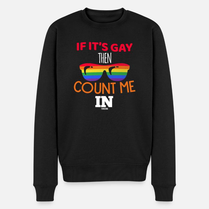 Gay Spruch Regenbogen Homo-Ehe - Männer Premium Bio Pullover - Schwarz