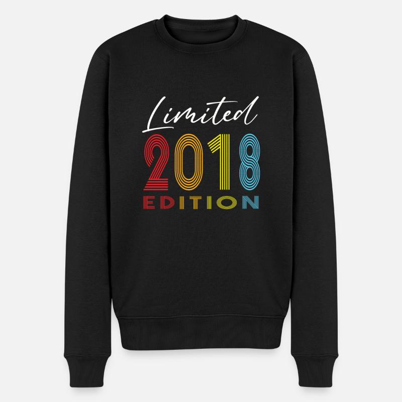 Limited Edition 2018 - Männer Premium Bio Pullover - Schwarz