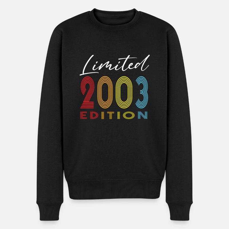 Limited Edition 2003 - Männer Premium Bio Pullover - Schwarz