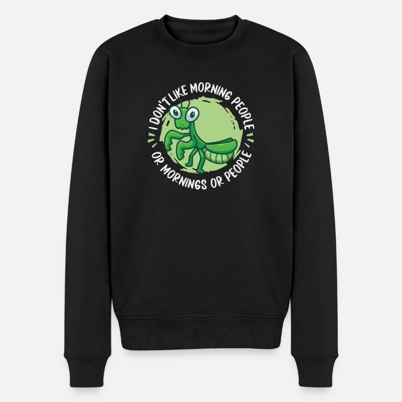 Gottesanbeterin - Männer Premium Bio Pullover - Schwarz