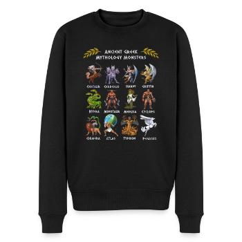 Ancient Greek Mythology Monsters - Men's Premium Organic Jumper - black - Front - Nico (187cm)