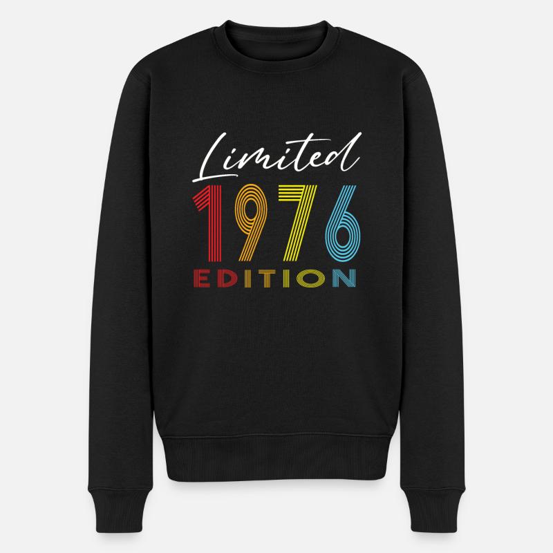 Limited Edition 1976 - Männer Premium Bio Pullover - Schwarz
