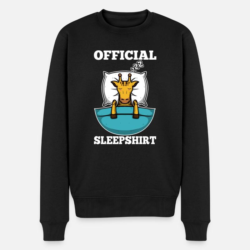 Official sleepshirt Giraffe - Männer Premium Bio Pullover - Schwarz