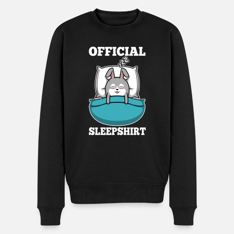Official sleepshirt hase - Männer Premium Bio Pullover - Schwarz