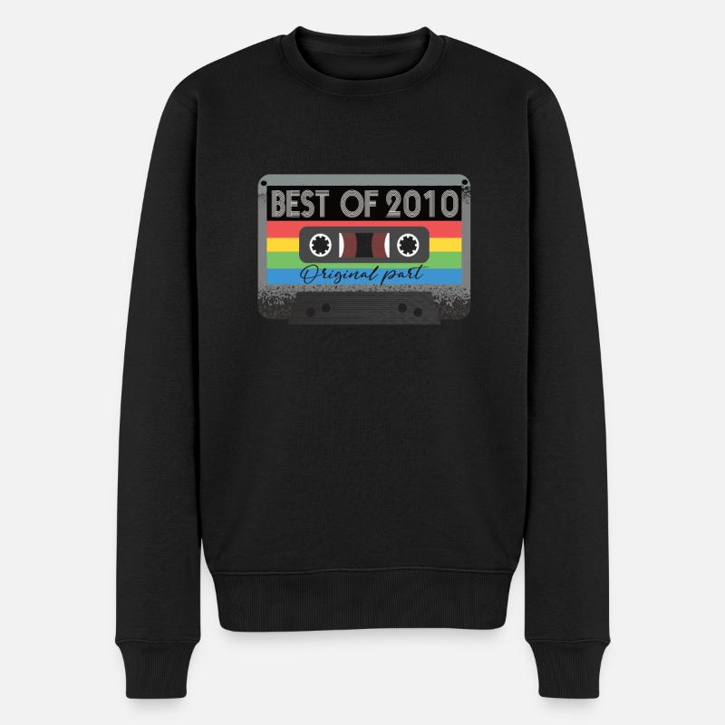 Best Of 2010 Vintage Kassette Retro Geburtstag - Männer Premium Bio Pullover - Schwarz