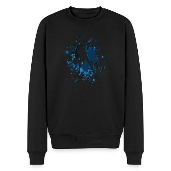Tennis Ready To Play Color Splash - Männer Premium Bio Pullover - Schwarz - Vorne - Nico (187cm)