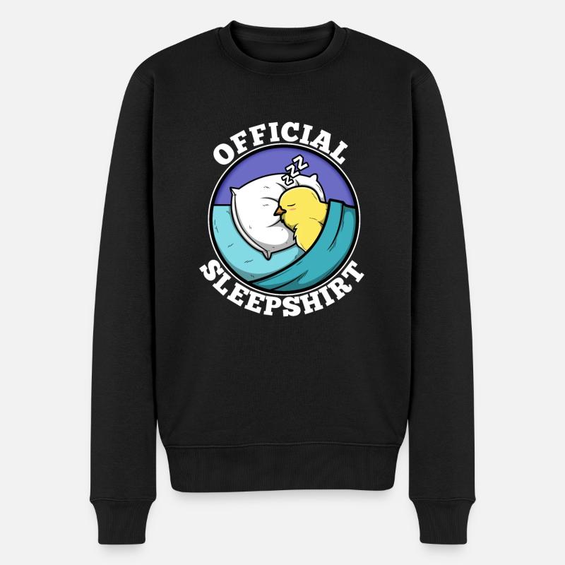 Official sleepshirt Huhn - Männer Premium Bio Pullover - Schwarz