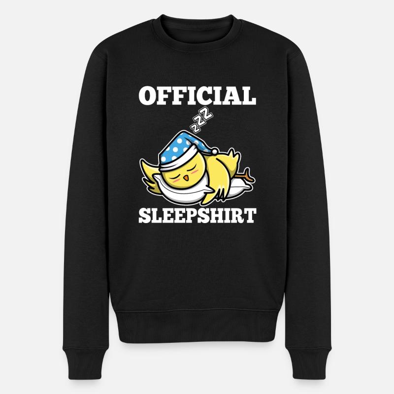 Official sleepshirt Huhn - Männer Premium Bio Pullover - Schwarz