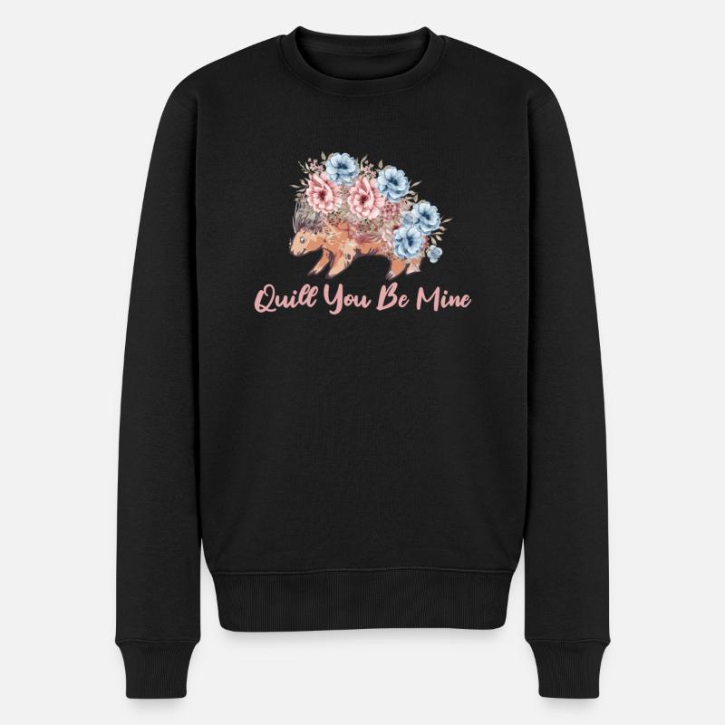 Stachelschwein - Männer Premium Bio Pullover - Schwarz