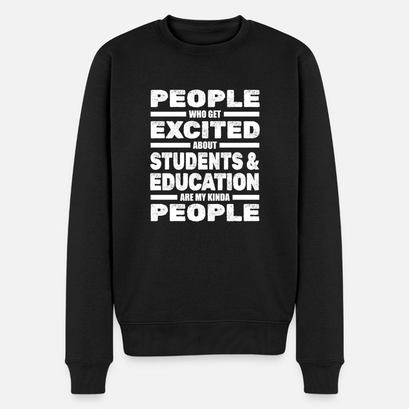 Lehrer Schule Schullehrer Pädagoge - Männer Premium Bio Pullover - Schwarz