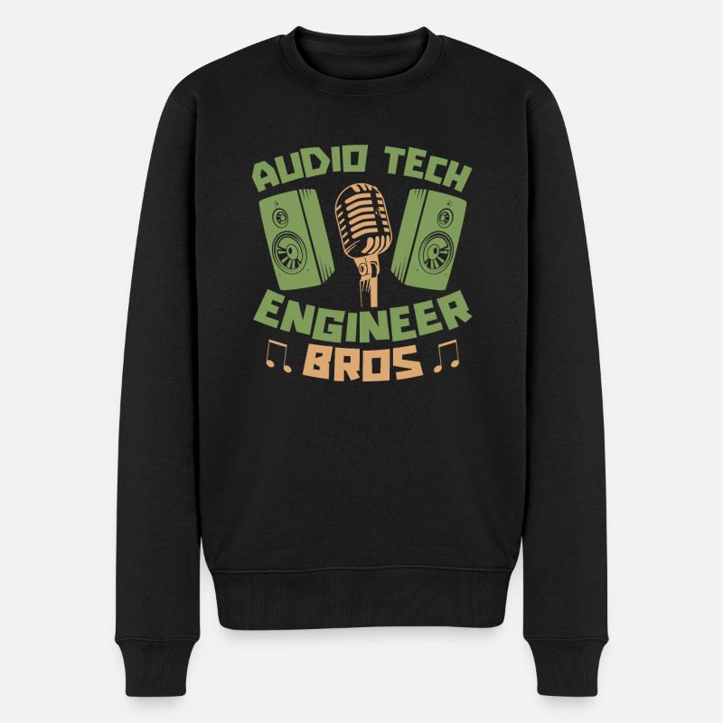 Tontechniker Sound Audio Engineer - Männer Premium Bio Pullover - Schwarz