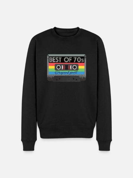 Best Of 70s Cassette 70s Retro - Men's Premium Organic Jumper - black