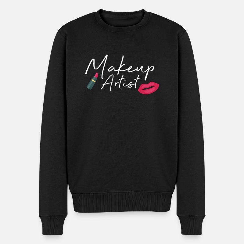 Makeup Artist Shirt Geschenk - Männer Premium Bio Pullover - Schwarz