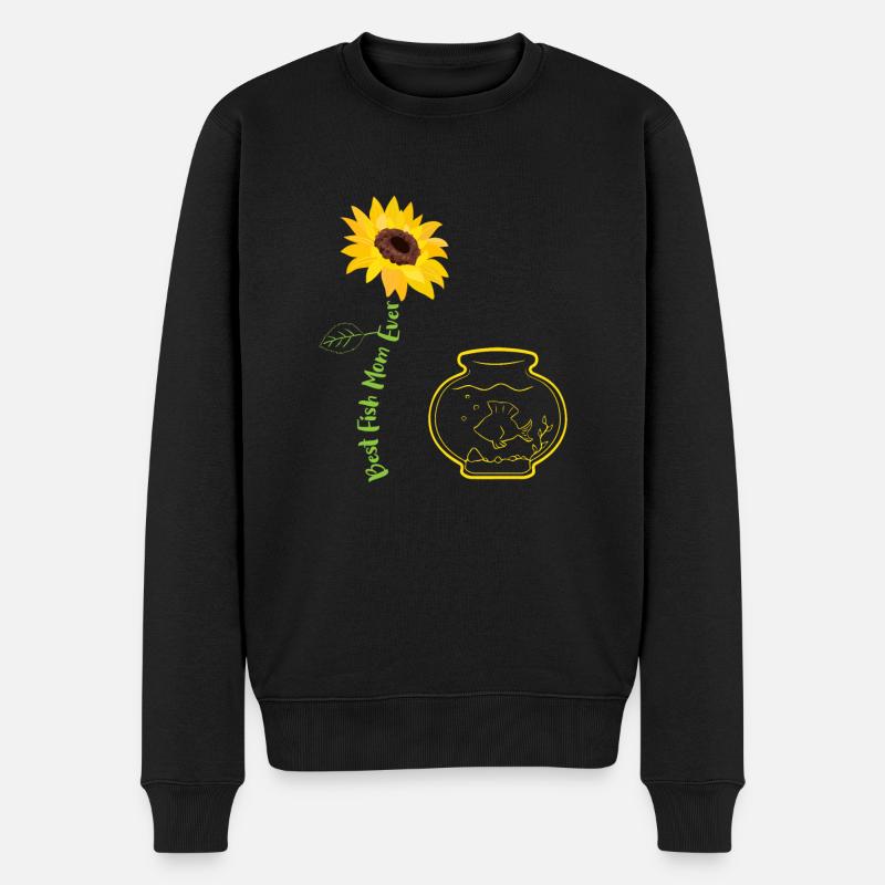Best Fish Mom Ever - Männer Premium Bio Pullover - Schwarz