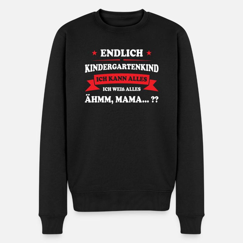 Kindergarten Kita Kindergartenkind Geschenk - Männer Premium Bio Pullover - Schwarz
