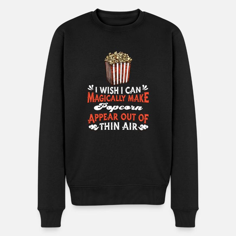 Popcorn - Männer Premium Bio Pullover - Schwarz