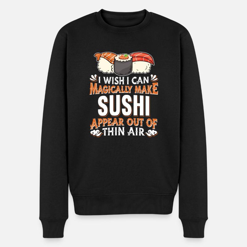 Sushi - Männer Premium Bio Pullover - Schwarz