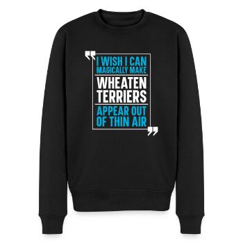 Wheaten Terrier Dog - Men's Premium Organic Jumper - black - Front - Nico (187cm)