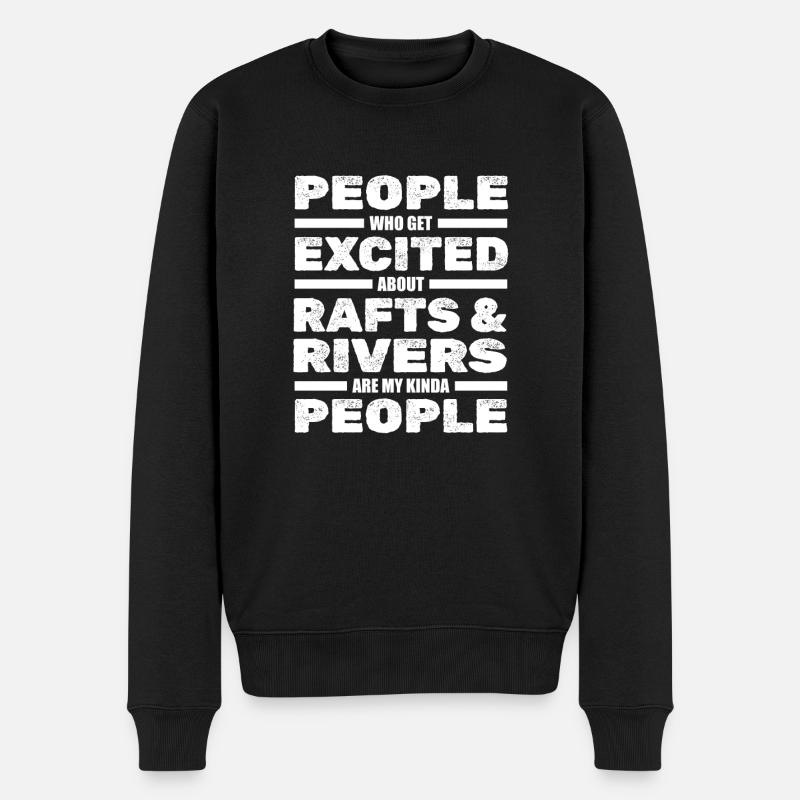 Rafting Wildwasser Kanu Kajak - Männer Premium Bio Pullover - Schwarz