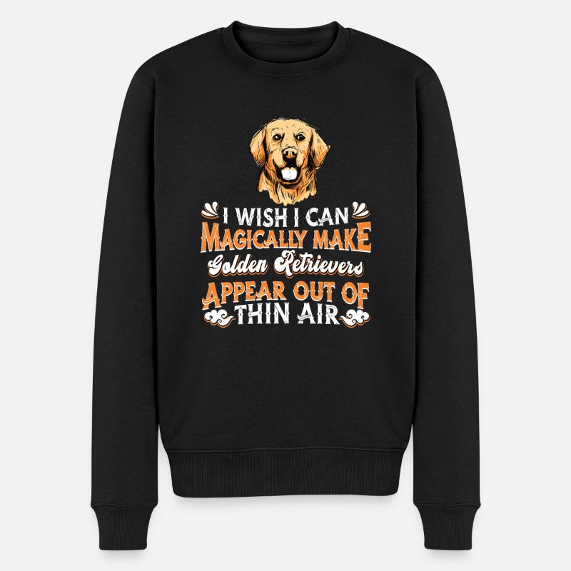 Golden retriever - Pull Premium bio Homme - noir