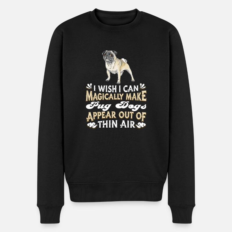 Chien carlin - Pull Premium bio Homme - noir