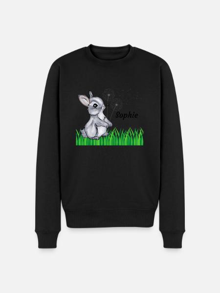 Rabbit Name Gift Sophie - Men's Premium Organic Jumper - black