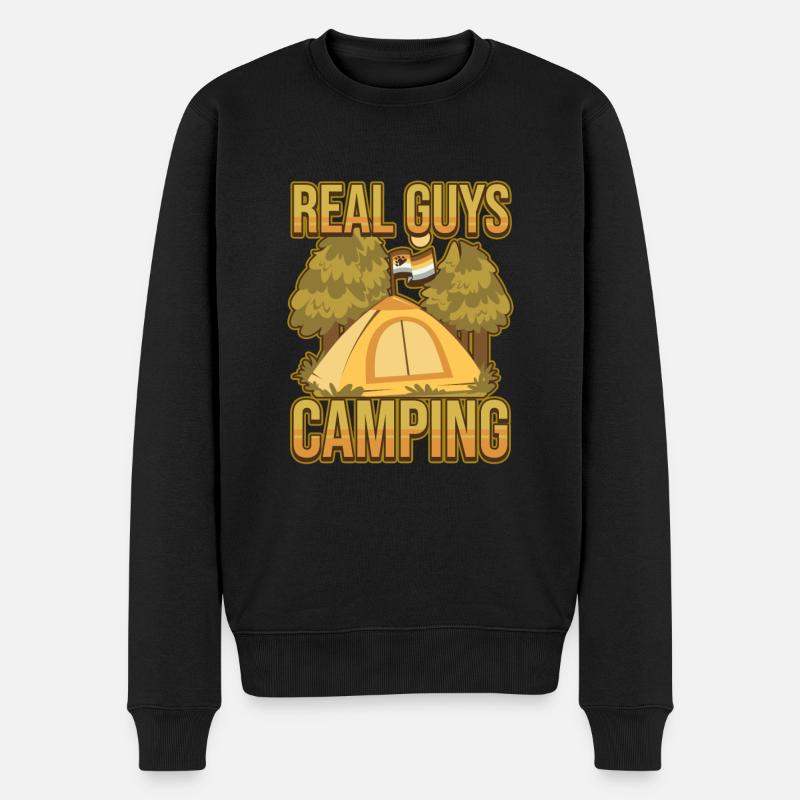 Real Guys Camping Camping Camping Camper Nature - Pull Premium bio Homme - noir