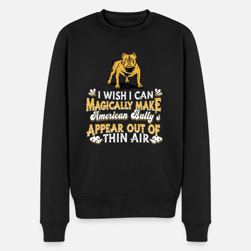 American Bully Hund - Männer Premium Bio Pullover - Schwarz