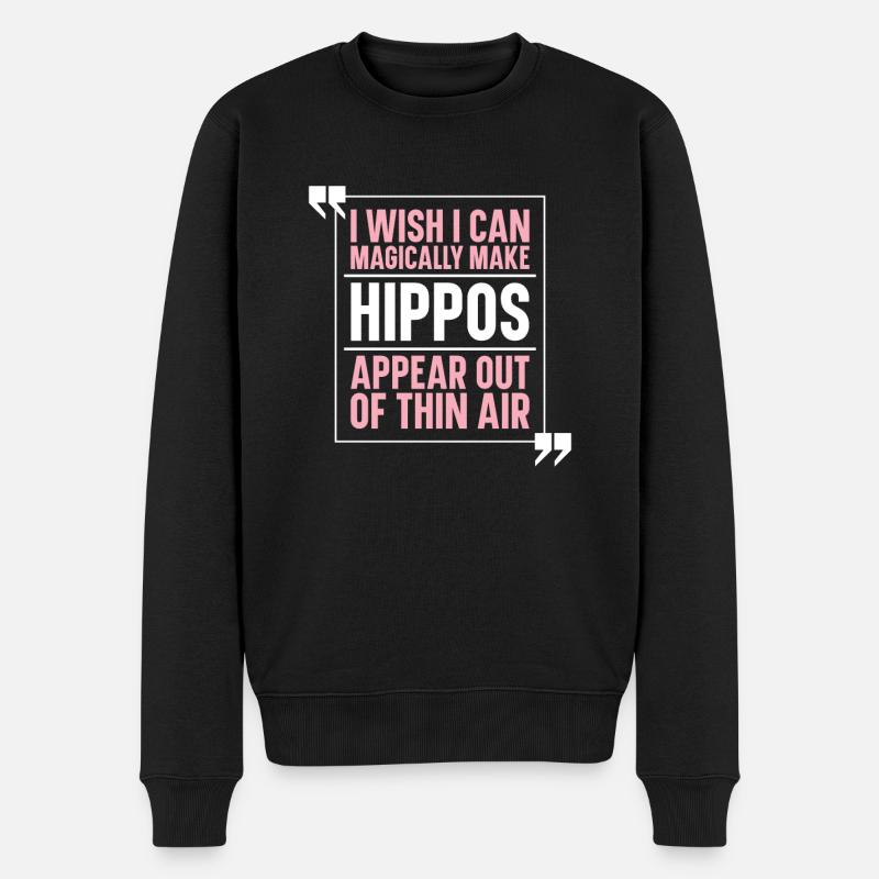 Nilpferd Hippo Flusspferd - Pull Premium bio Homme - noir