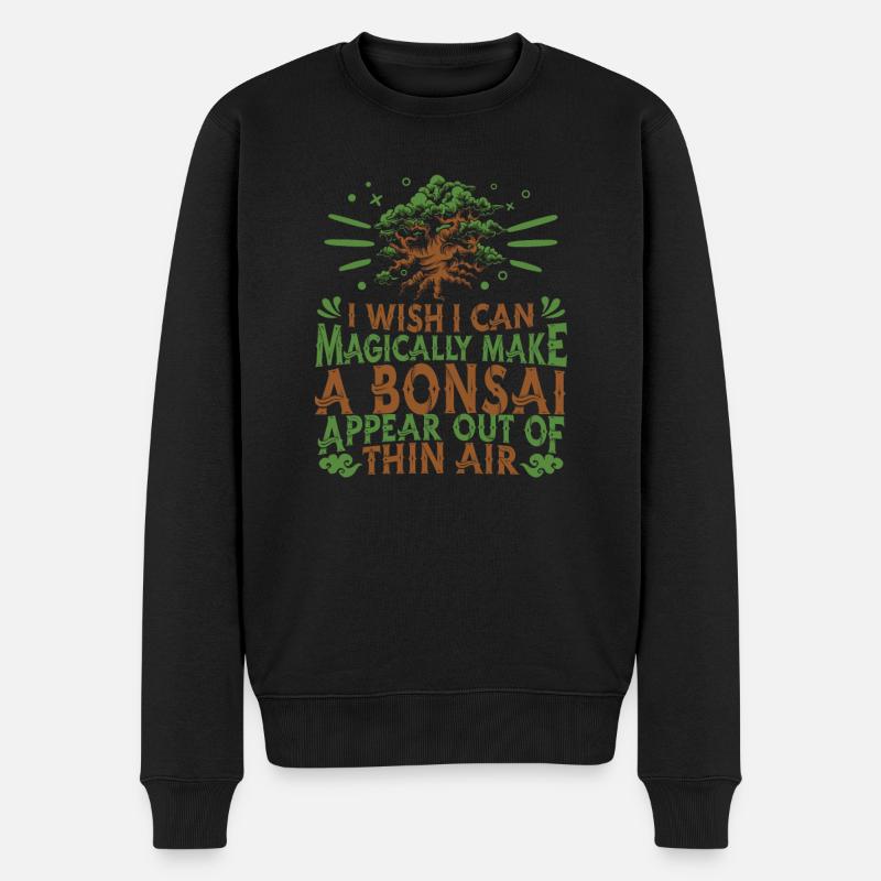 Bonsai Baum - Männer Premium Bio Pullover - Schwarz