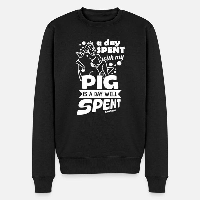 Cochon - Pull Premium bio Homme - noir