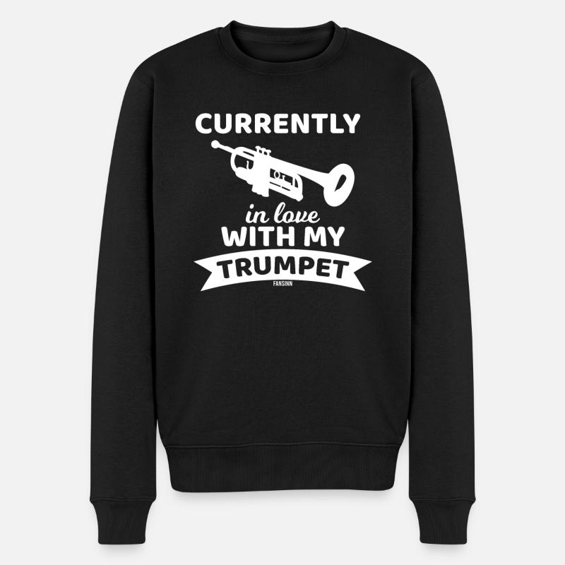 Blasmusik Trompete Blechbläser - Männer Premium Bio Pullover - Schwarz