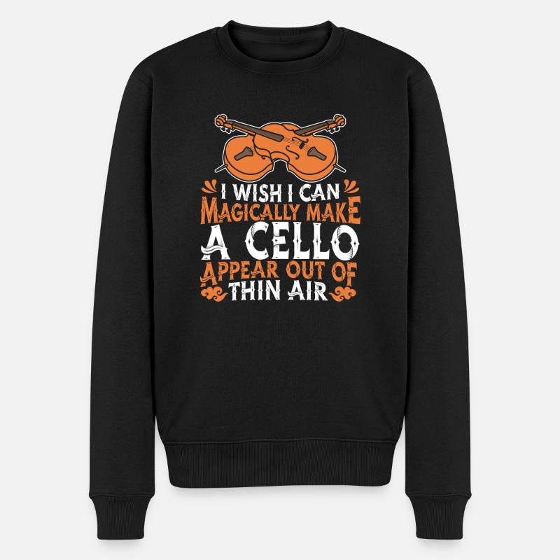 Cello Cellist Cellistin - Männer Premium Bio Pullover - Schwarz