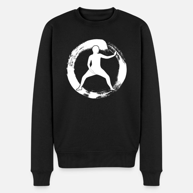 Qigong Qi Gong Karate Chigong - Männer Premium Bio Pullover - Schwarz