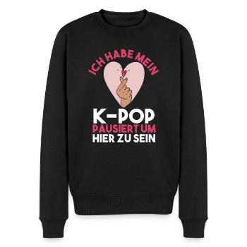 K-pop - Männer Premium Bio Pullover - Schwarz - Vorne - Nico (187cm)
