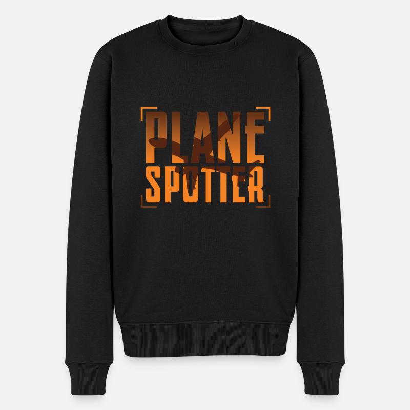 Planespotter Avion Planespotting - Pull Premium bio Homme - noir