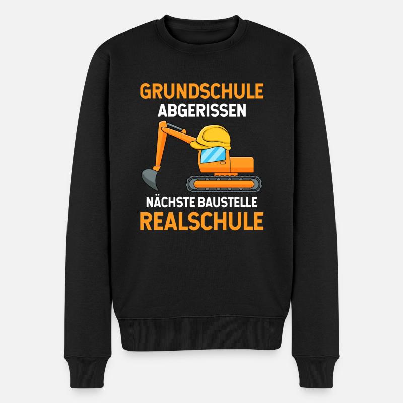 Grundschulabschluss Realschule Einschulung 5Klasse - Männer Premium Bio Pullover - Schwarz