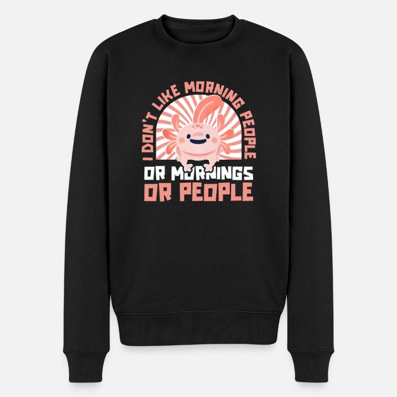 Salamandre Axolotl - Pull Premium bio Homme - noir