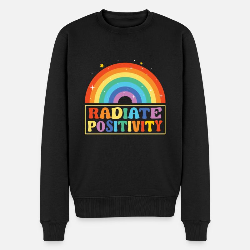 Rayonner de positivité - Pull Premium bio Homme - noir