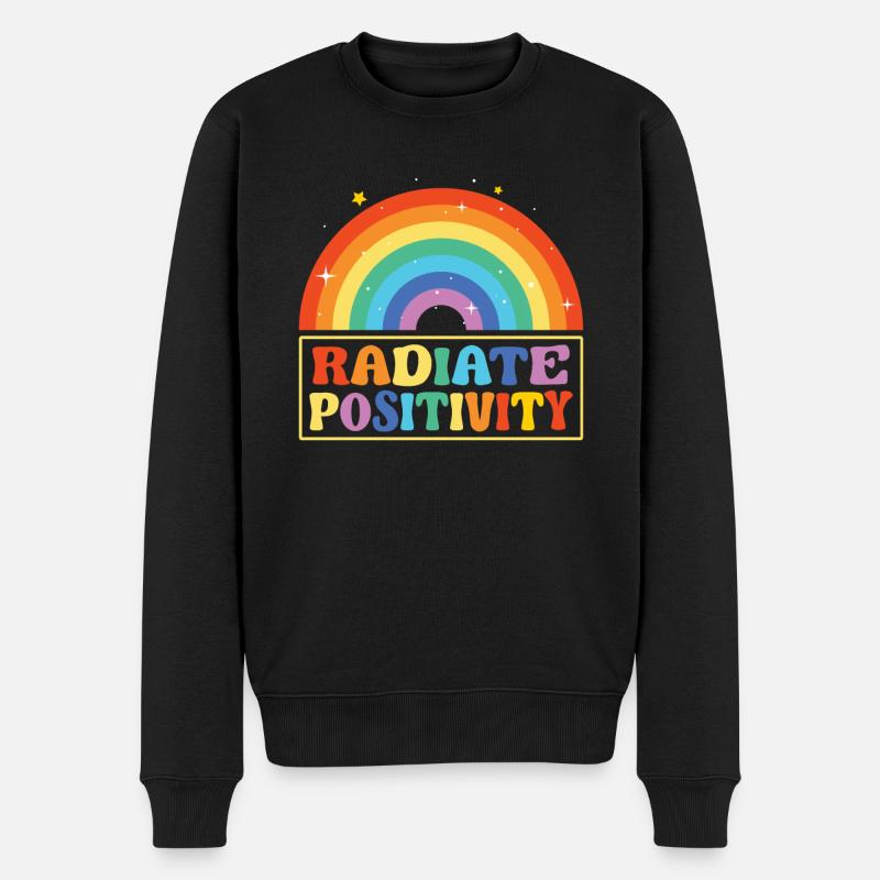 Rayonner de positivité - Pull Premium bio Homme - noir