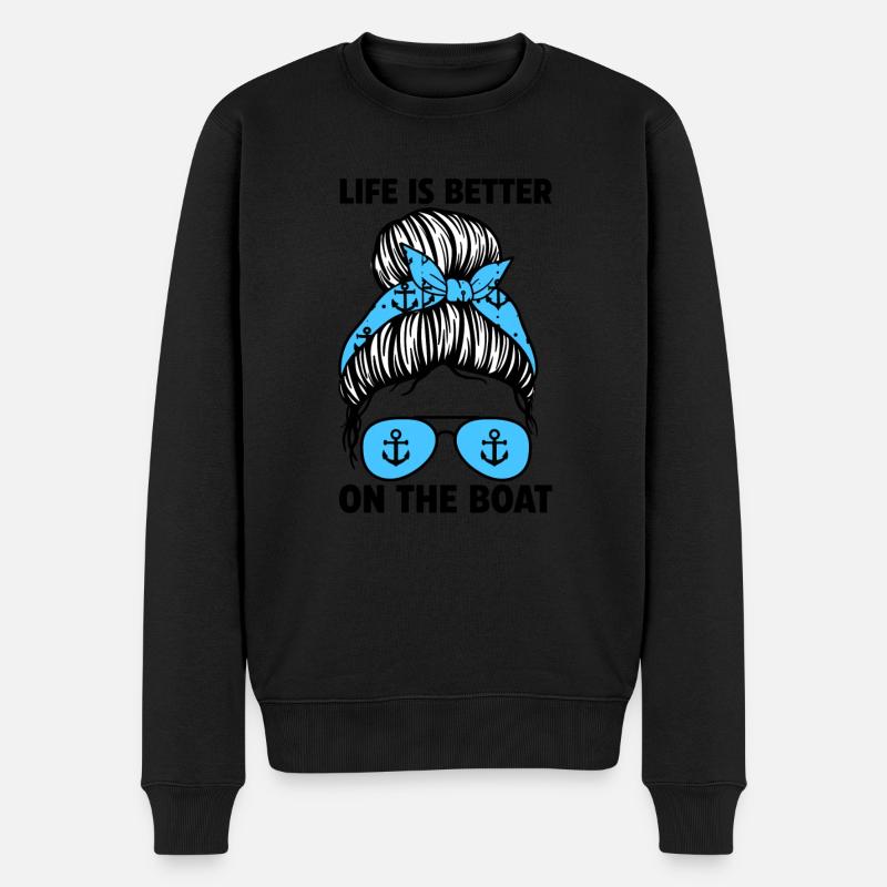 erster Kumpel Meister Firstmates Geschenk - Männer Premium Bio Pullover - Schwarz