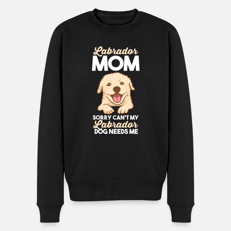labrador mom labradorbesitzer hund labradors - Männer Premium Bio Pullover - Schwarz