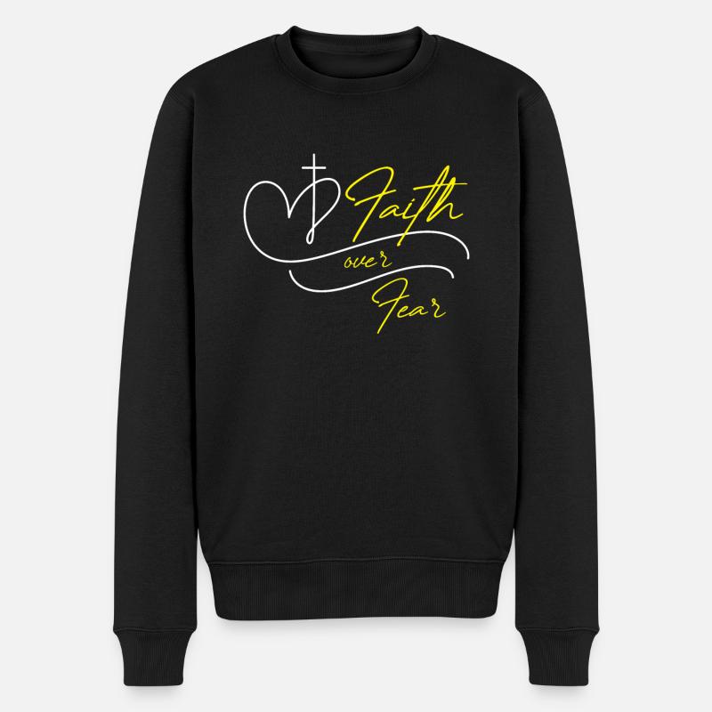 La foi sur la peur - Pull Premium bio Homme - noir