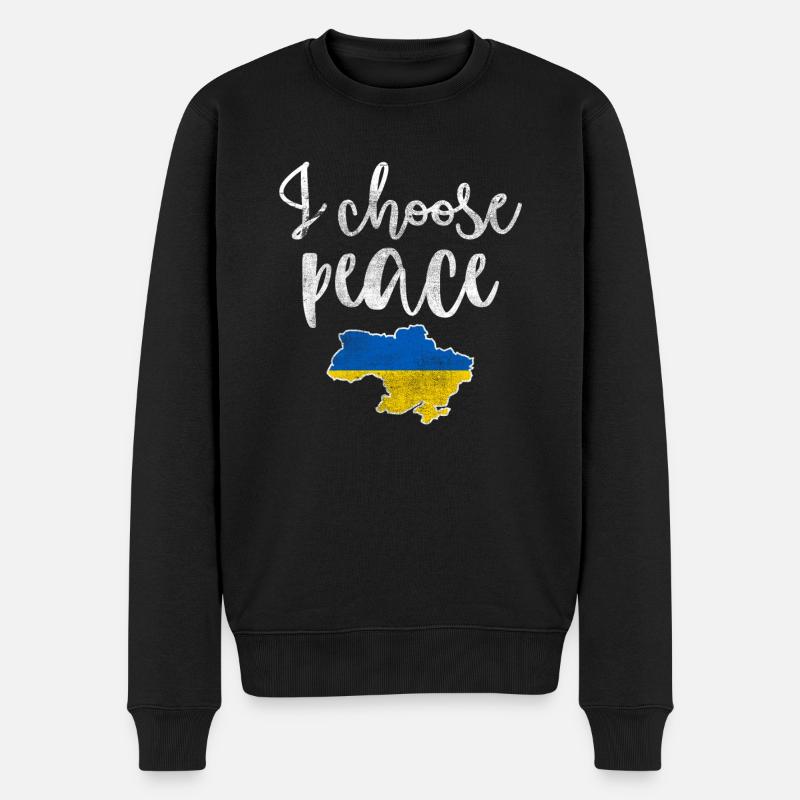 Ukraine Solidarité - Pull Premium bio Homme - noir