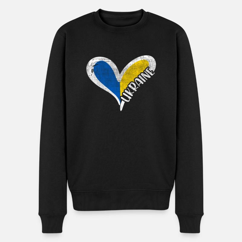 Guerre en Ukraine - Pull Premium bio Homme - noir