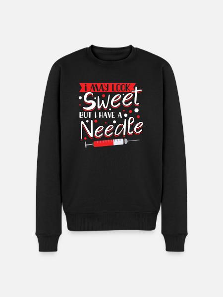 Type 1 Diabetes funny Diabetic Diabetes Gift Idea - Men's Premium Organic Jumper - black