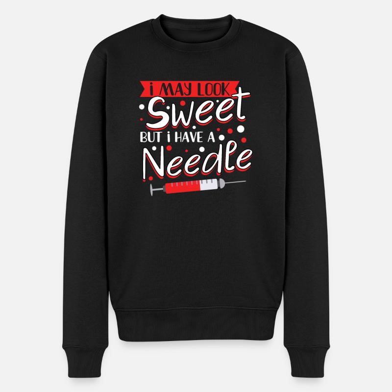 Type 1 Diabetes funny Diabetic Diabetes Gift Idea - Männer Premium Bio Pullover - Schwarz