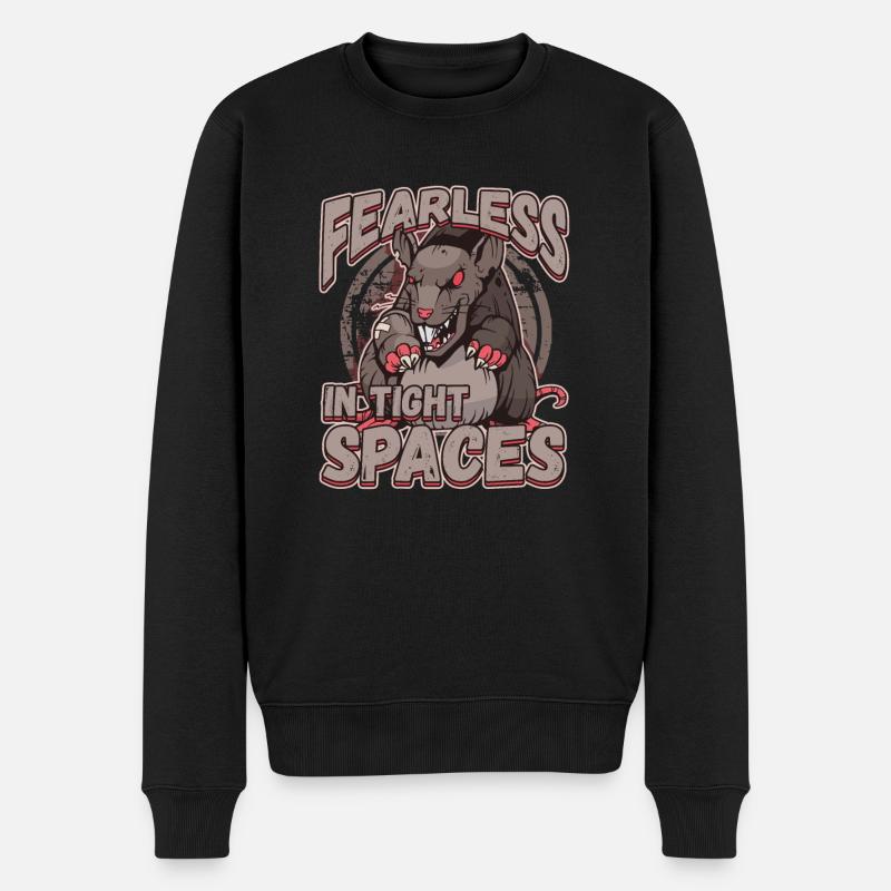 Fearless in Tight Spaces - Männer Premium Bio Pullover - Schwarz